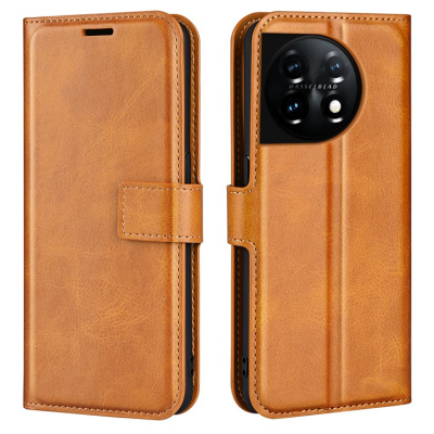 OnePlus 11 5G Plånboksfodral Calf Texture Flip - Brun