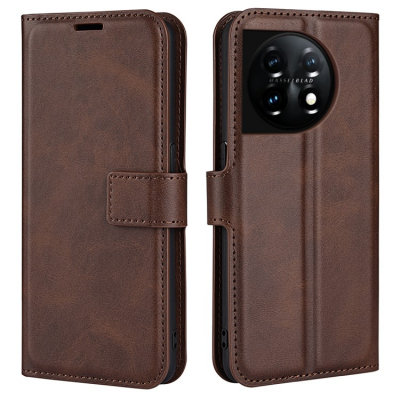 OnePlus 11 5G Plånboksfodral Calf Texture Flip - Coffee