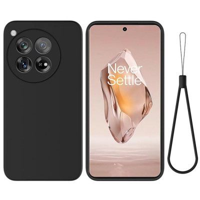 OnePlus 12R Mobilskal Liquid Silikon - Svart