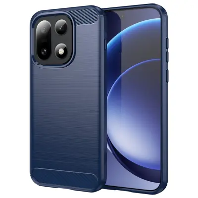 OnePlus 15 5G Mobilskal Carbon Fiber Texture Brushed (Blå)