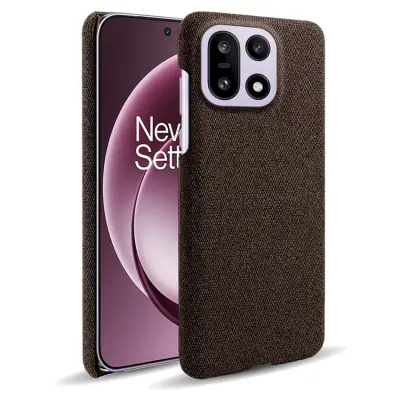 OnePlus 15 5G Mobilskal Cloth Texture Anti-Scratch (Brun)