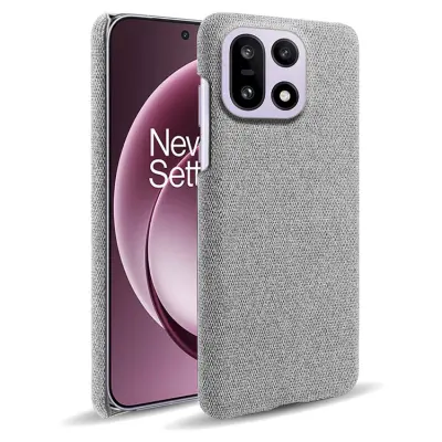 OnePlus 15 5G Mobilskal Cloth Texture Anti-Scratch (Ljusgrå)