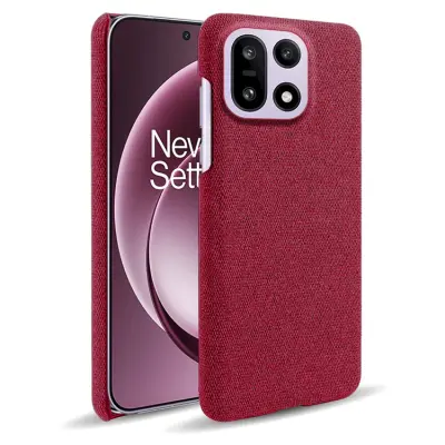 OnePlus 15 5G Mobilskal Cloth Texture Anti-Scratch (Röd)