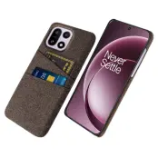 OnePlus 15 5G Mobilskal Korthållare Cloth + Hard PC (Brun)