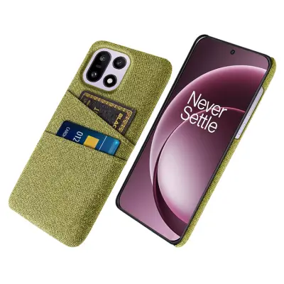 OnePlus 15 5G Mobilskal Korthållare Cloth + Hard PC (Gul)