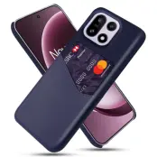 OnePlus 15 5G Mobilskal Korthållare Cloth Texture (Blå)