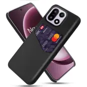 OnePlus 15 5G Mobilskal Korthållare Cloth Texture - Svart (Svart)