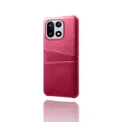 Mobilskal till OnePlus 15 5G Korthållare Dual PU Läder - Rosa (Rosa)