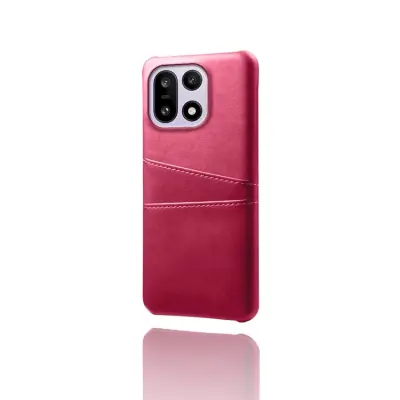 OnePlus 15 5G Mobilskal Korthållare Dual PU Läder - Rosa (Rosa)