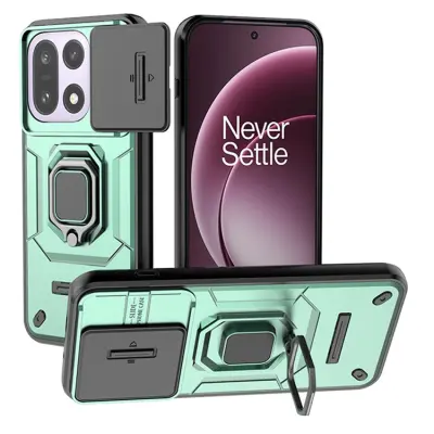 OnePlus 15 5G Mobilskal PC + TPU Kickstand (Grön)