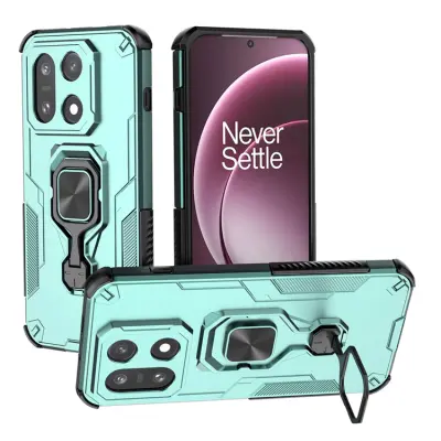 OnePlus 15 5G Mobilskal Rotatable Ring Kickstand (Grön)