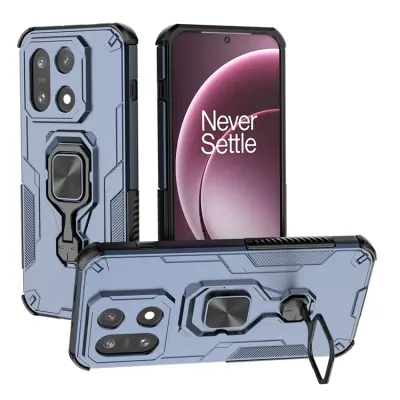 OnePlus 15 5G Mobilskal Rotatable Ring Kickstand (Marinblå)