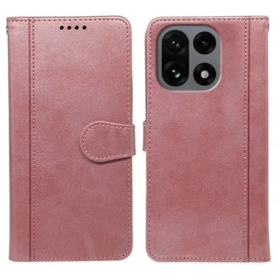 OnePlus 15 5G Plånboksfodral Calf Texture Läder (Roséguld)