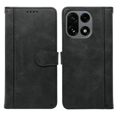 OnePlus 15 5G Plånboksfodral Calf Texture Läder (Svart)