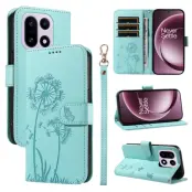OnePlus 15 5G Plånboksfodral Dandelion Imprint Konstläder (Grön)