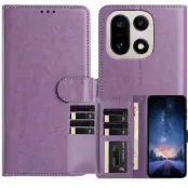 OnePlus 15 5G Plånboksfodral Folio Flip Konstläder (Lila)
