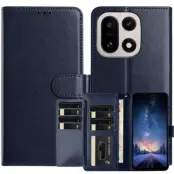 OnePlus 15 5G Plånboksfodral Folio Flip Konstläder (Mörkblå)