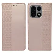 OnePlus 15 5G Plånboksfodral Four Leaf Clover Läder (Roséguld)