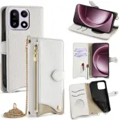 OnePlus 15 5G Plånboksfodral Irregular Tail Style Konstläder (Vit)