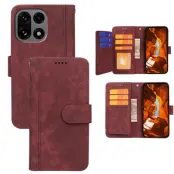 OnePlus 15 5G Plånboksfodral Line Pattern Läder (Röd)