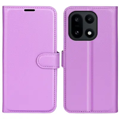 OnePlus 15 5G Plånboksfodral Litchi Shockproof Läder (Lila)