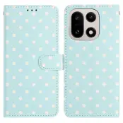 OnePlus 15 5G Plånboksfodral Polka Dot Pattern Konstläder (Blå)