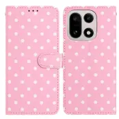 OnePlus 15 5G Plånboksfodral Polka Dot Pattern Konstläder (Rosa)
