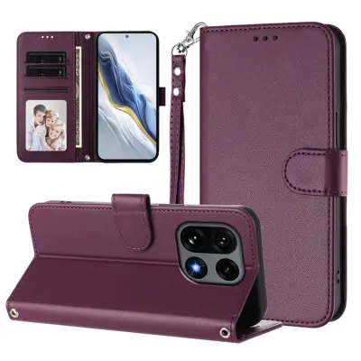 OnePlus 15 5G Plånboksfodral Konstläder (Lila)