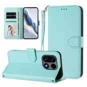 OnePlus 15 5G Plånboksfodral Konstläder (Mintgrön)