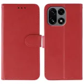 OnePlus 15 5G Plånboksfodral PU Läder (Röd)