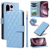 OnePlus 15 5G Plånboksfodral Rhombus Konstläder (Blå)