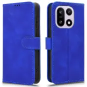 OnePlus 15 5G Plånboksfodral Skin Feel Anti Drop Läder (Blå)