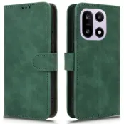 OnePlus 15 5G Plånboksfodral Skin Feel Anti Drop Läder (Grön)