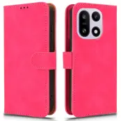 OnePlus 15 5G Plånboksfodral Skin Feel Anti Drop Läder (Rosa)