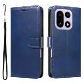 OnePlus 15 5G Plånboksfodral Solid Färg Konstläder (Blå)