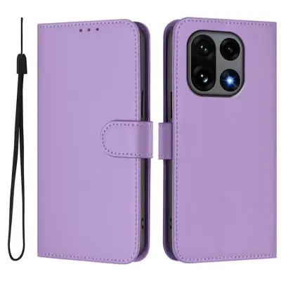 OnePlus 15 5G Plånboksfodral Solid Färg Läder (Lavender)