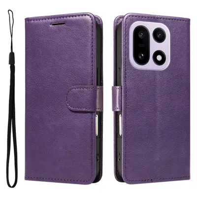 OnePlus 15 5G Plånboksfodral Solid Färg Konstläder (Lila)