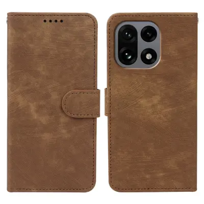 OnePlus 15 5G Plånboksfodral Striped Texture Läder (Brun)