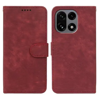 OnePlus 15 5G Plånboksfodral Striped Texture Läder (Röd)