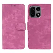 OnePlus 15 5G Plånboksfodral Striped Texture Läder (Ros)