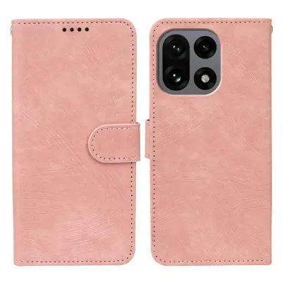 OnePlus 15 5G Plånboksfodral Striped Texture Läder (Roséguld)