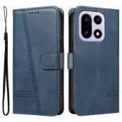 OnePlus 15 5G Plånboksfodral T-Shape Lines Konstläder (Blå)