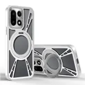 OnePlus 15 Mobilskal MagSafe Silikon Hollow Kickstand (Silver)