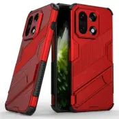 Mobilskal till OnePlus 15 PC + TPU Shockproof Kickstand (Röd)