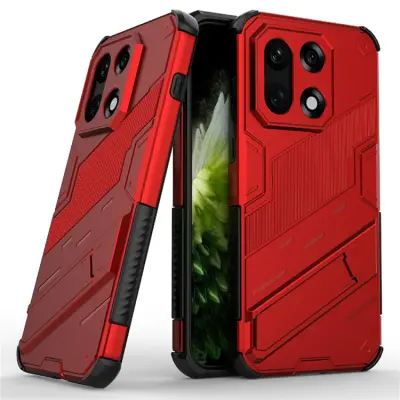 OnePlus 15 Mobilskal PC + TPU Shockproof Kickstand (Röd)