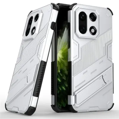 OnePlus 15 Mobilskal PC + TPU Shockproof Kickstand - Vit (Vit)