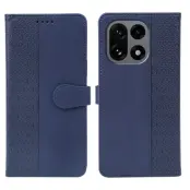 OnePlus 15 Plånboksfodral Clasp Four Leaf Clover Läder (Blå)