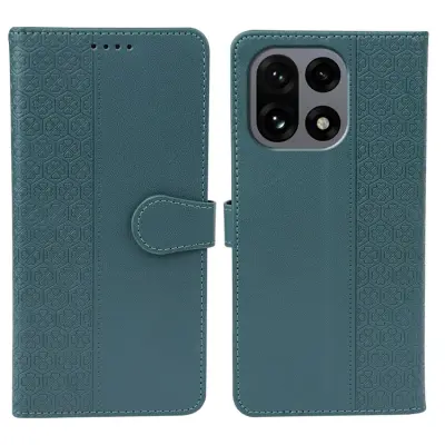OnePlus 15 Plånboksfodral Clasp Four Leaf Clover Läder (Grön)