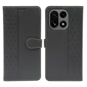 OnePlus 15 Plånboksfodral Clasp Four Leaf Clover Läder (Svart)