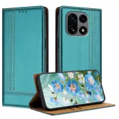 OnePlus 15 Plånboksfodral L-Shaped Grid Pattern Läder (Grön)